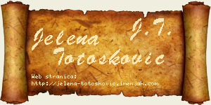 Jelena Totošković vizit kartica